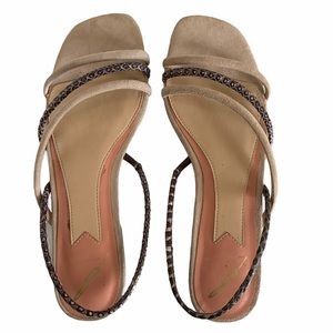 Brian Atwood Strappy Suede Sandals Size 6